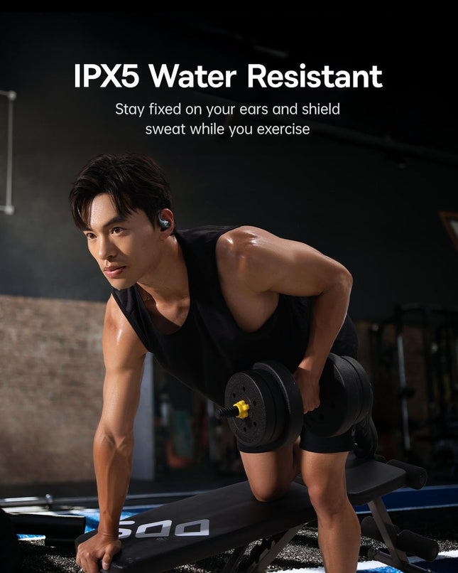 Baseus Headphones Open Ear Sports Earphones IPX5 ELI2i FIT Black