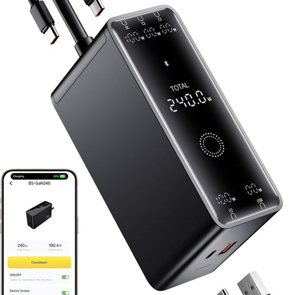 Baseus Charger Desktop 240W 3C+U+DC EU incl Charging Cable 240W 1.0m