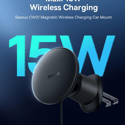 Baseus Car Charger Wireless AirVent Magnetic 15W+25W USB-C CW01