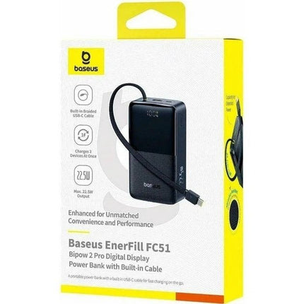Baseus Powerbank 22.5W 30000mAh EnerFill FC51 Bipow 2 Pro Black