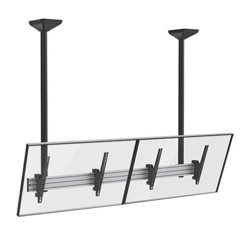 Brateck TV Ceiling Mount Twin 60×40 50kg/Screen 1.58m Lockable LVC03-246TL-02