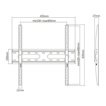 Brateck TV Mount 40×40 Fixed KL31-44F