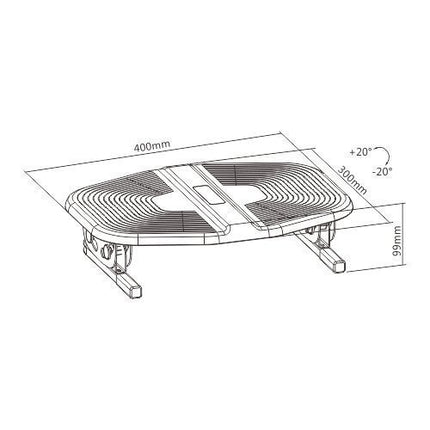 Brateck Ergonomic Foot Rest FR-11B Black
