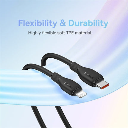 Baseus Cable Lightning to USB-C Pudding Series  20W 1.2m  Black