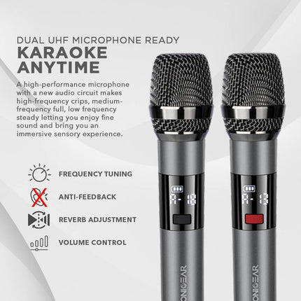 SonicGear STUDIOBAR 3000 Soundbar 700W 5.1.2 Dolby Atmos με Ασύρματο Subwoofer & Δύο UHF Μικρόφωνα