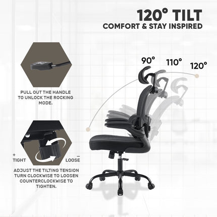 Armaggeddon VERTEBRAE V3 Καρέκλα Γραφείου Mesh με 3D Headrest & Ρυθμιζόμενη Οσφυϊκή Στήριξη, Μαύρη