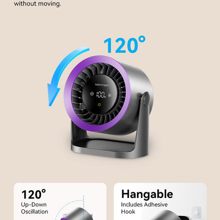 Vention Air Circulation Fan Desktop with Display & Wall Mount PBIH0