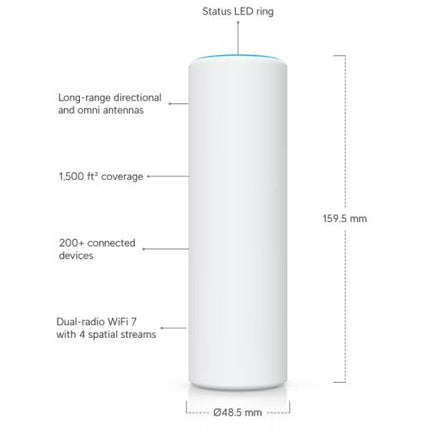 Ubiquiti UniFi 7 Mesh Wi-Fi 7 Outdoor Access Point U7-Mesh