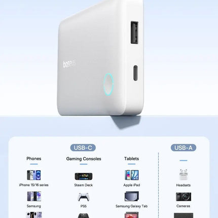 Baseus Powerbank 15W 10000mAh EnerFill FP11  White
