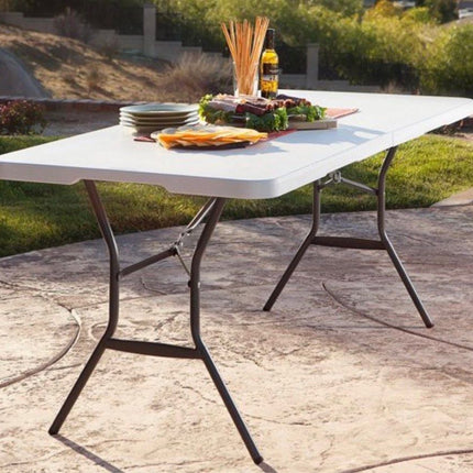 Ορθογώνιο Πτυσσόμενο Τραπέζι 122x61cm από Ανοξείδωτο Χάλυβα
