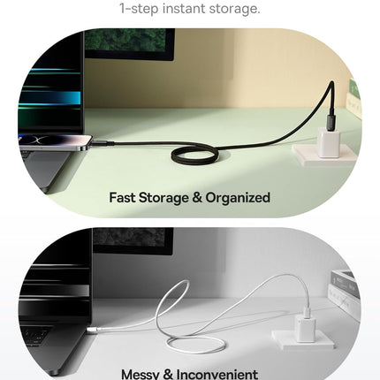 Baseus Tungsten Gold Magnetic Charging Cable Type-C to iP