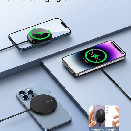 Baseus Charger Desktop Wireless 15W Magnetic Simple Mini3 Black