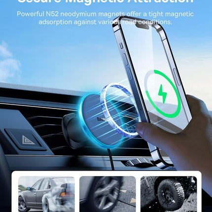 Baseus Car Charger Wireless AirVent Magnetic 15W+25W USB-C CW01