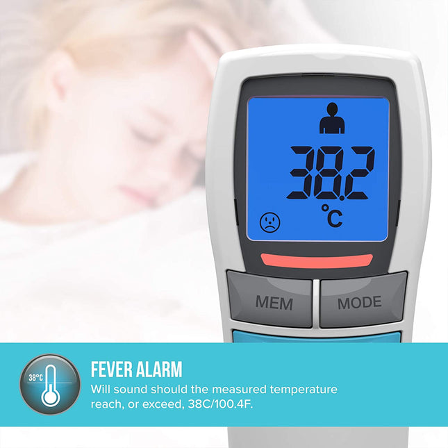 HoMedics Θερμόμετρο Υπερύθρων Χωρίς Επαφή για Άμεση Μέτρηση & Ειδοποίηση Πυρετού