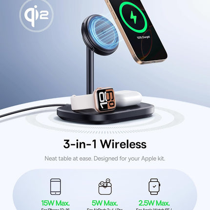 Baseus Charger Desktop Wireless 3in1 EnerFill FS41 TEC Cooling (45W Adapter EU + 1m C to C Data Cable Black Included)