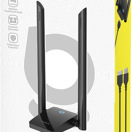 Baseus IT WiFi Adapter 1300Mbps External Antenna FastJoy