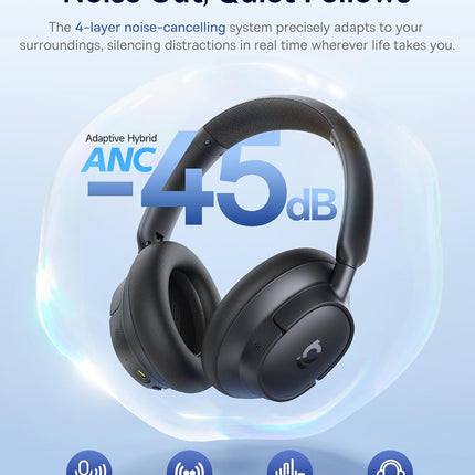 Baseus Headphones Over Ear ANC Bass BH1 NC Black