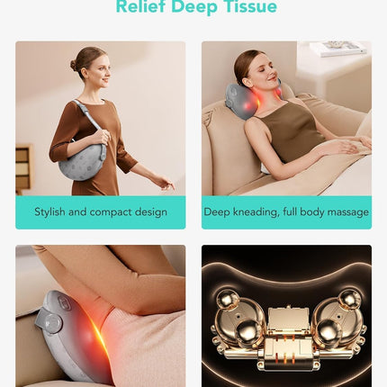 SKG Back-Waist-Neck Wireless Massager with Heat T1-2 Pro