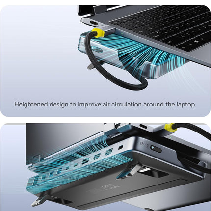 Baseus IT USB Hub 12-in-1 Laptop Docking Station 2xUSB-C/2x4KHDMI/1x4KDP/2xUSBC/3xUSB-A/SD/RJ45/PD100W