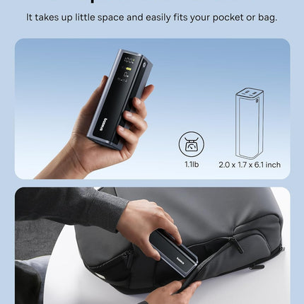 Baseus Powerbank 145W 20800mAh + Display EnerGeek GP12