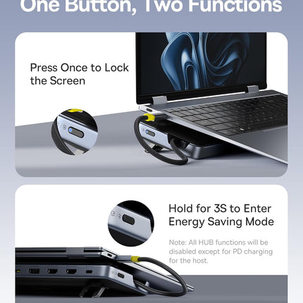 Baseus IT USB Hub 12-in-1 Laptop Docking Station 2xUSB-C/2x4KHDMI/1x4KDP/2xUSBC/3xUSB-A/SD/RJ45/PD100W