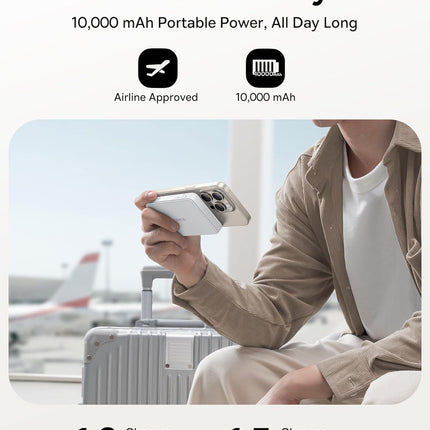 Baseus Powerbank Wireless 22.5W 10000mAh 15W Qi2 Airpow  White
