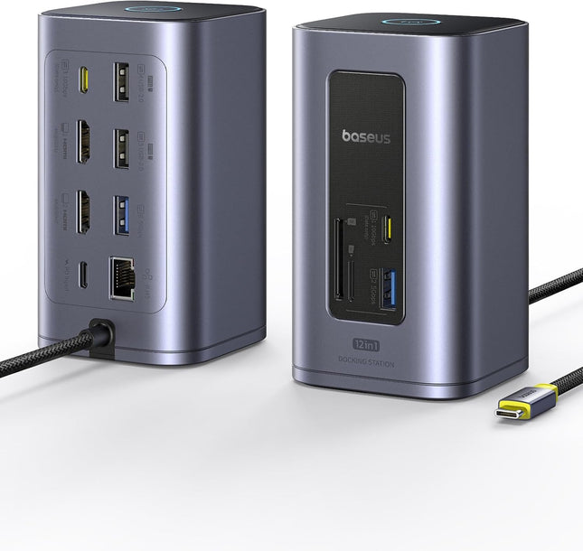 Baseus IT USB Hub 12-in-1 2xUSB-C/2x4KHDMI/2xUSB-C/3xUSB-A/RJ45/SD/PD100W