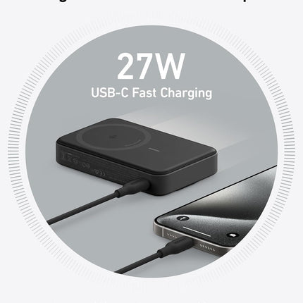 Anker Mobile Powerbank 10000 MagGo 633 Wireless 15W, with 27W USB C  Black