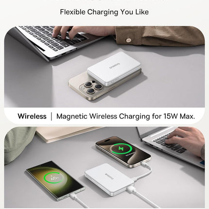 Baseus Powerbank Wireless 22.5W 10000mAh 15W Qi2 Airpow  White