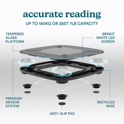 HoMedics Body Scale Glo Smart Analyser SCL-BBC200 Black