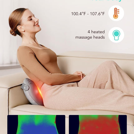 SKG Back-Waist-Neck Wireless Massager with Heat T1-2 Pro