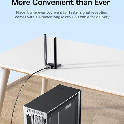 Baseus IT WiFi Adapter 1300Mbps External Antenna FastJoy