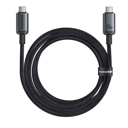 Baseus Crystal Shine USB 3.2 Full-Featured Fast-Charging Data Cable USB-C to USB-C 100W 1.5m 20Gb Cluster Black