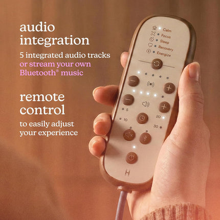 Homedics Back Vibroacoustic Therapy Cushion with Remote & BT BRIDGE