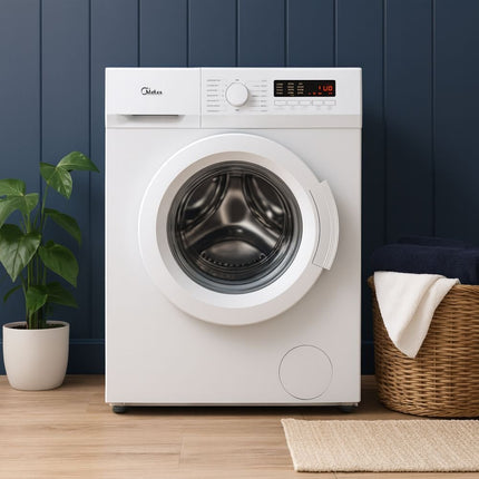 Midea Πλυντήριο Ρούχων 7Kg Lunar Dial Series με Steam Care, HealthGuard, Inverter Motor & 1400 Στροφές, Λευκό MF100W70B/W-CY