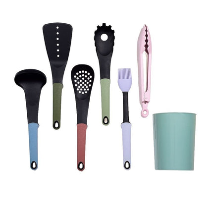 DECAKILA Σετ 7 Αντικολλητικών Εργαλείων Κουζίνας με Βάση Αποθήκευσης KMTT046B