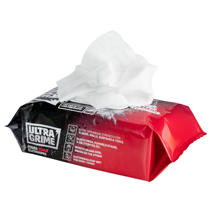 Ultragrime® Pro Power Scrub Υγρά Μαντηλάκια XXL