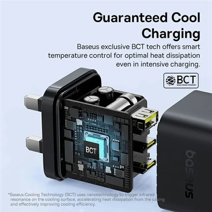 Baseus Charger Wall 65W 2C+U PALM Series UK Black