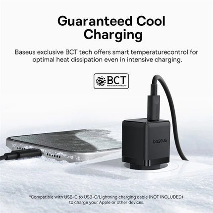 Baseus Charger Wall 20W USB-C/USB-A PALM Series EU Black