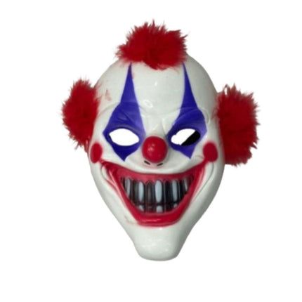 Αποκριάτικη Μάσκα Τρόμου Clown με Κόκκινα Μαλλιά