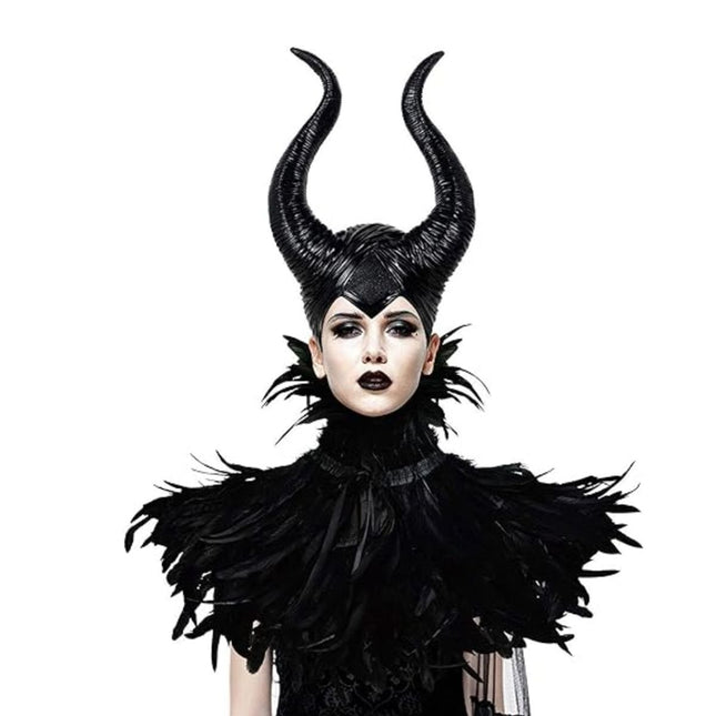 Αποκριάτικα Μαύρα Κέρατα Maleficent με Gothic Στυλ