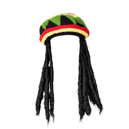 Αποκριάτικο Rasta Καπέλο με Ενσωματωμένα Dreadlocks