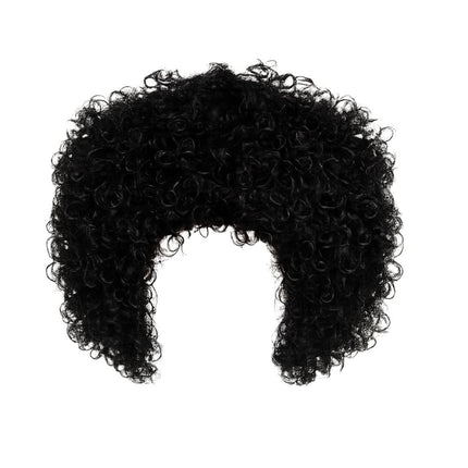 Αποκριάτικη Afro Περούκα με Human Blend Υφή 120g Μαύρο