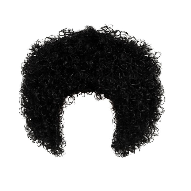 Αποκριάτικη Afro Περούκα με Human Blend Υφή 120g Μαύρο