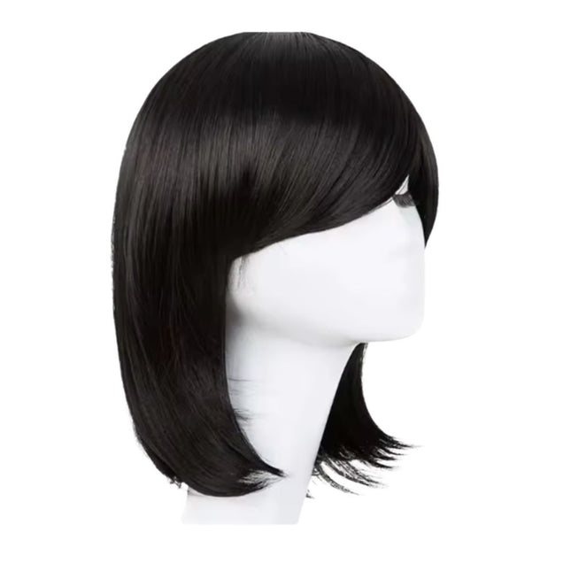 Αποκριάτικη Περούκα Ίσια Girly Style 130g Μαύρο