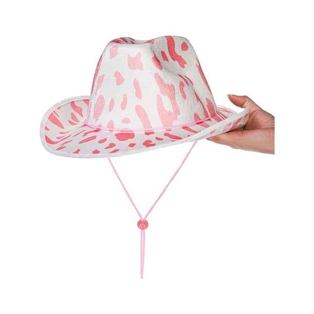 Αποκριάτικο Καπέλο Cowboy με Cow Print Animal Σχέδιο 1 Τεμάχιο