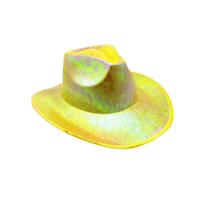 Αποκριάτικο Καπέλο Cowboy με Metallic Φινίρισμα για Glam Εμφανίσεις 1 Τεμάχιο