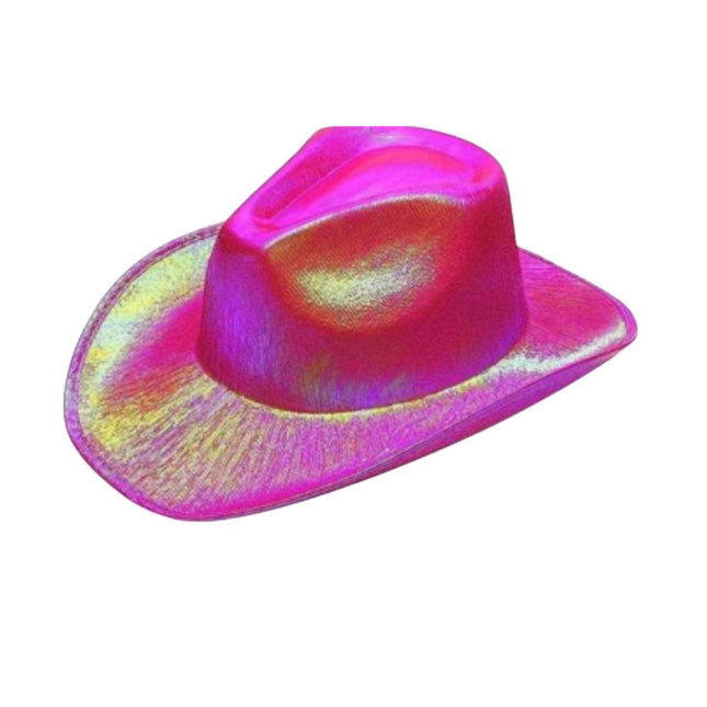 Αποκριάτικο Καπέλο Cowboy με Metallic Φινίρισμα για Glam Εμφανίσεις 1 Τεμάχιο