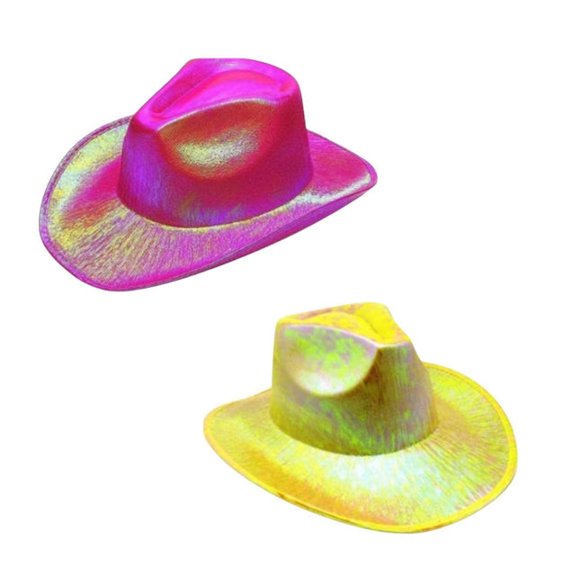 Αποκριάτικο Καπέλο Cowboy με Metallic Φινίρισμα για Glam Εμφανίσεις 1 Τεμάχιο