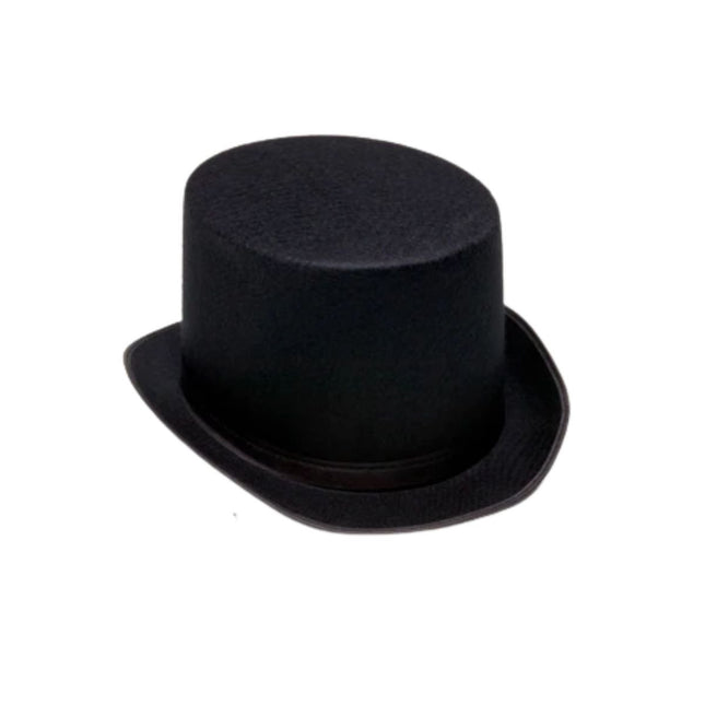 Αποκριάτικο Victorian Top Hat Vintage Στυλ Μαύρο